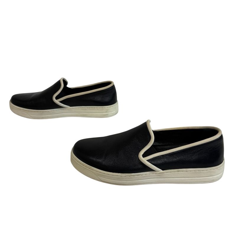Prada Sports Slip Ons Leather Sneakers Black