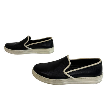 Prada Sports Slip Ons Leather Sneakers Black