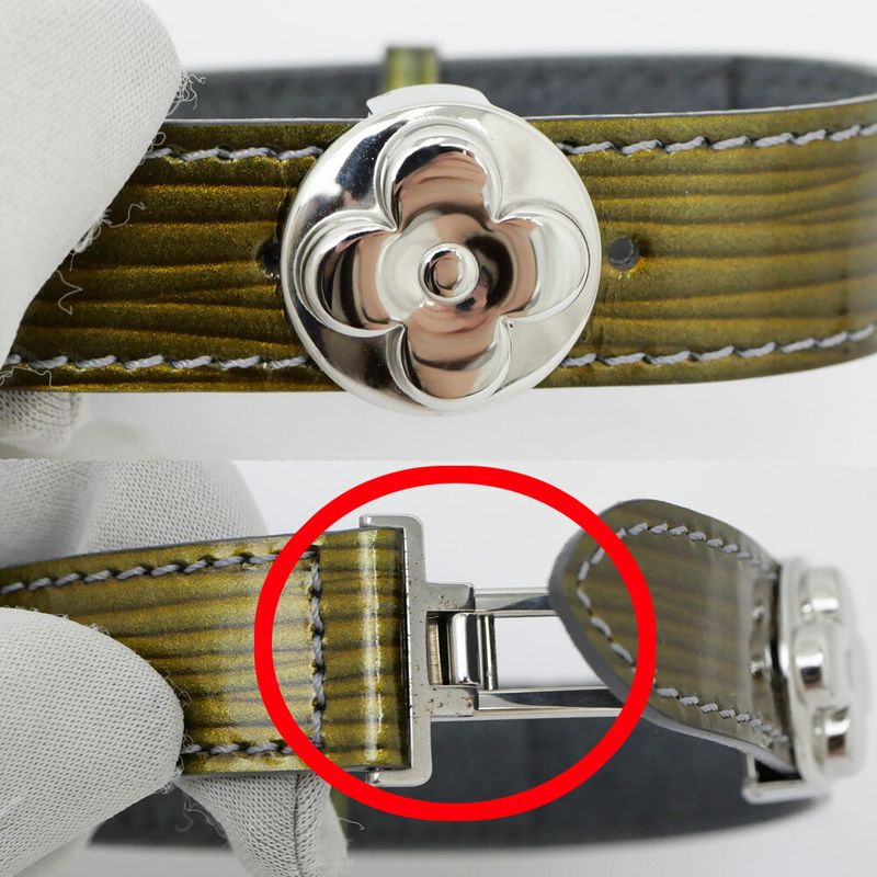 Louis Vuitton Luck Cyber Epi Green Silver Bracelet
