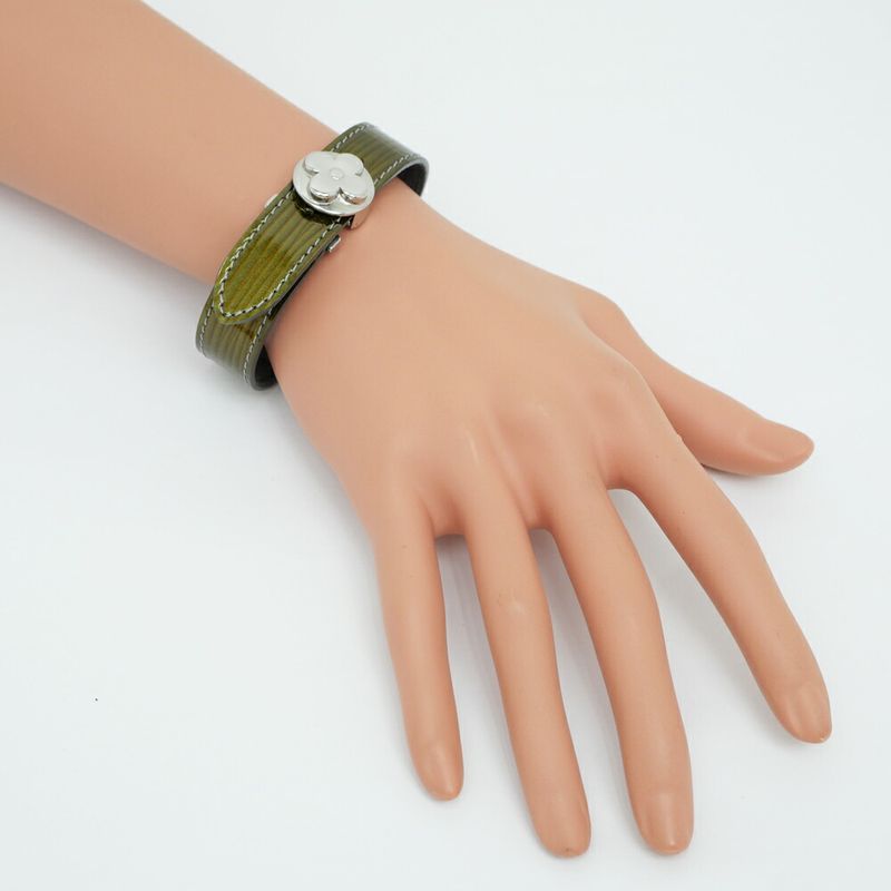 Louis Vuitton Luck Cyber Epi Green Silver Bracelet