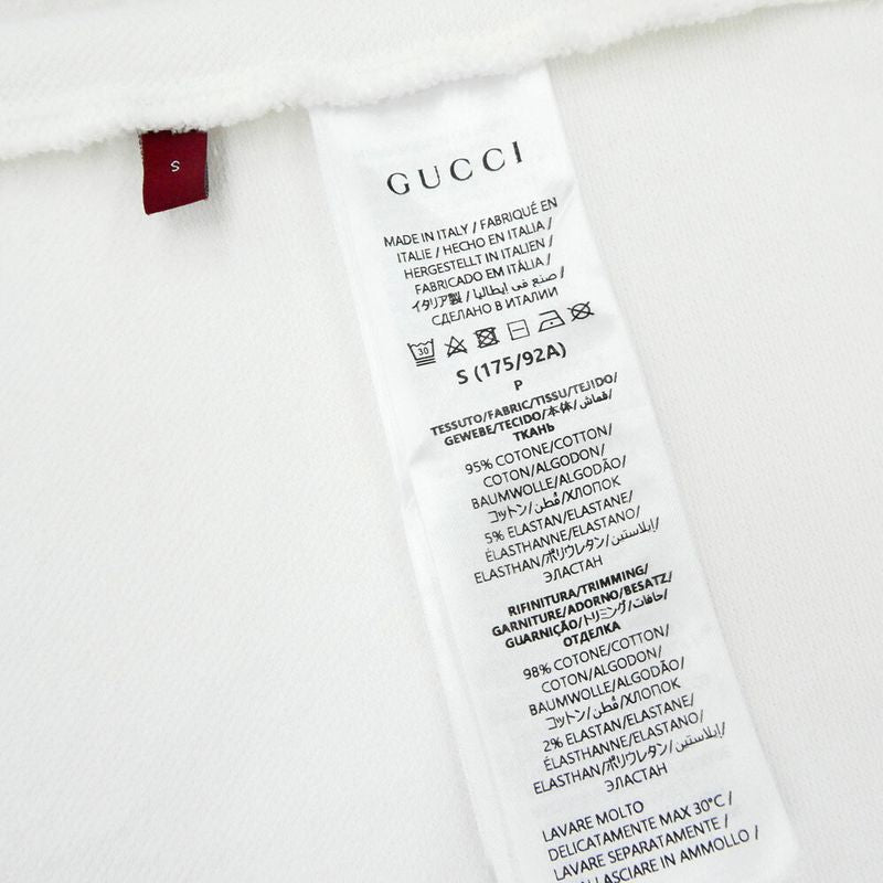 Gucci Cotton Pique Polo Shirt White S Short Sleeve Blue Red Striped