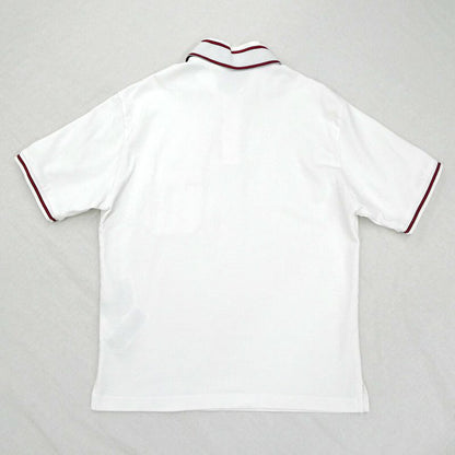 Gucci Cotton Pique Polo Shirt White S Short Sleeve Blue Red Striped