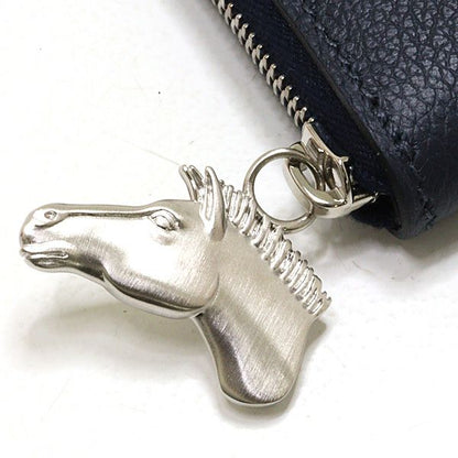 Hermes Card Case Zip Azap Cheval Color Brown Nuit Horse