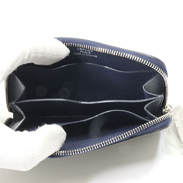 Hermes Card Case Zip Azap Cheval Color Brown Nuit Horse
