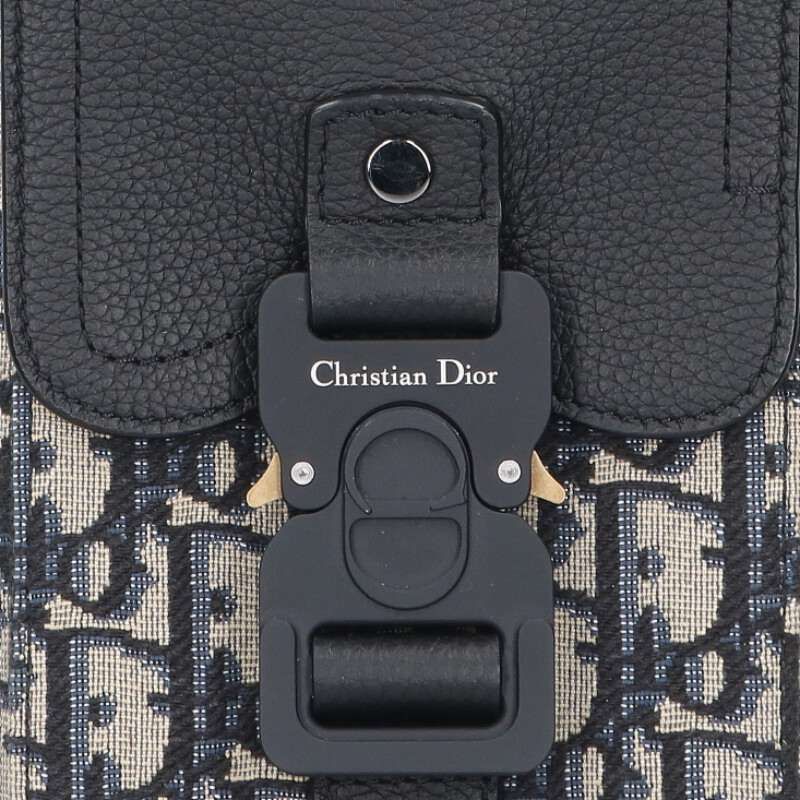 Dior O-Oblique Ku Saddle Vertical Buckle Mini Shoulder Bag