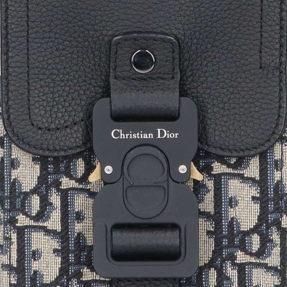 Dior O-Oblique Ku Saddle Vertical Buckle Mini Shoulder Bag
