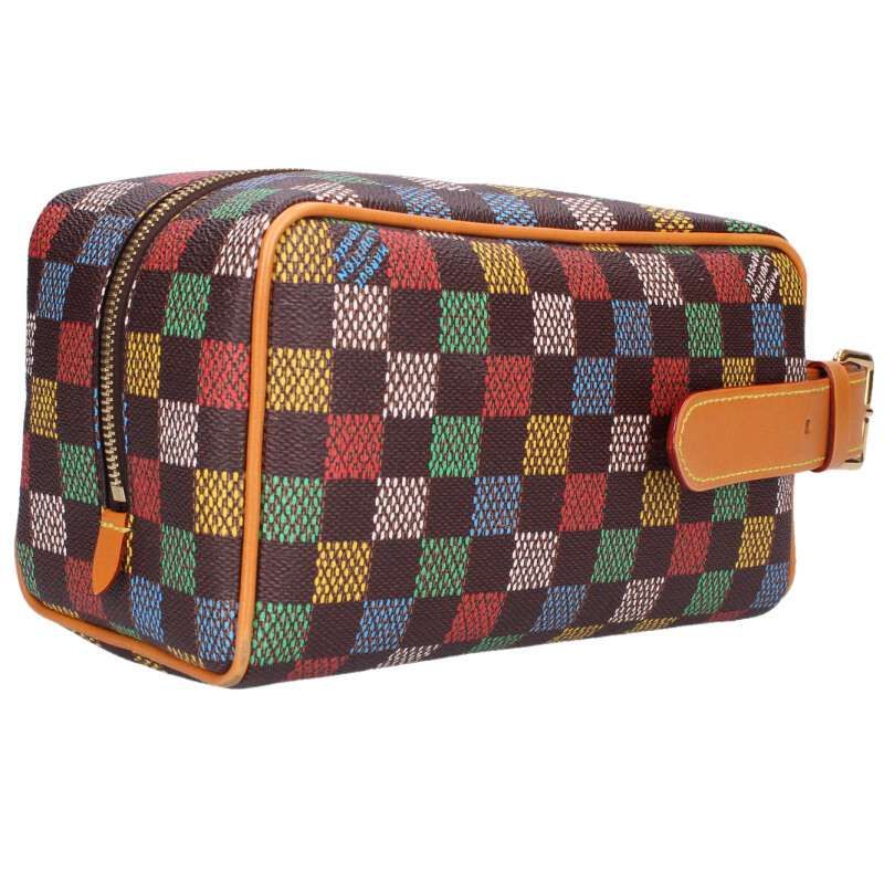 Louis Vuitton Rocker Dopp Kit Bursdamier Multicolor Clutch