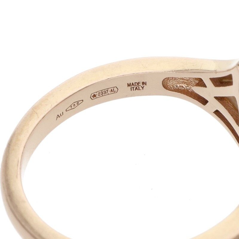 Bvlgari Bulgari Diva Dream 18k Pink Gold Diamond Mother of Pearl Ring 52