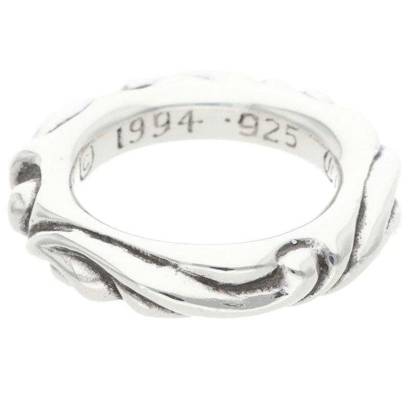 Chrome Hearts Scrl Band Scroll Silver Ring