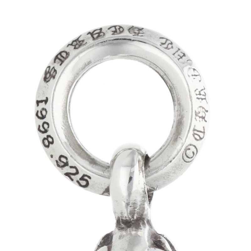 Chrome Hearts Tny CH Crs 1 Ball Tiny Ch Cross Charm Silver Necklace Top