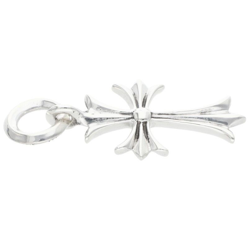 Chrome Hearts Tiny CH Cross Vintage Charm Silver Necklace Top