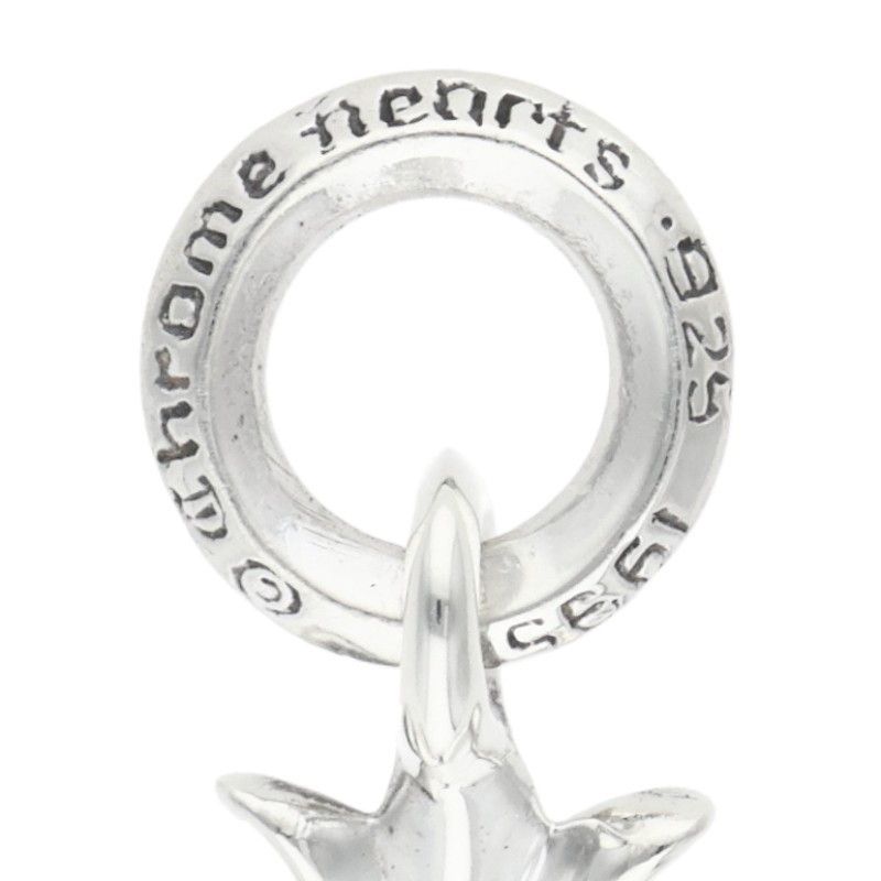 Chrome Hearts Tiny CH Cross Vintage Charm Silver Necklace Top