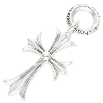 Chrome Hearts Tiny CH Cross Vintage Charm Silver Necklace Top