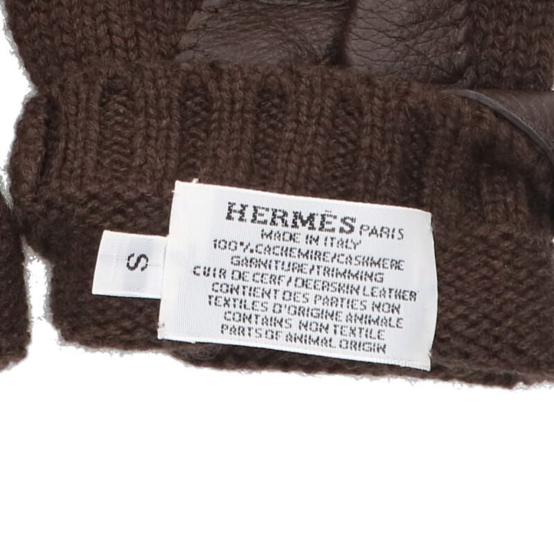 Hermes Lionel Cashmere Series Button Gloves