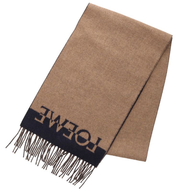 Loewe Logo Cashmere Blend Wool Scarf