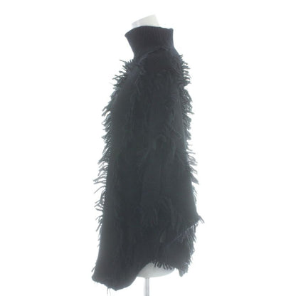 Dior Sleeveless Knit Sweater Poncho Wool Cashmere Blend Black MW
