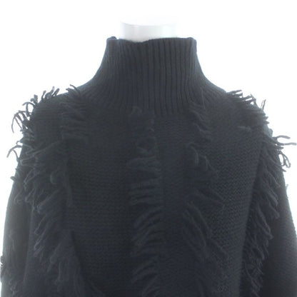Dior Sleeveless Knit Sweater Poncho Wool Cashmere Blend Black MW