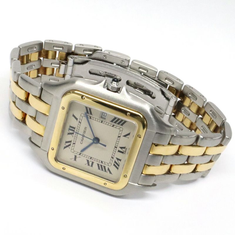 Cartier Panthere LM 2 Row SS YG Ivory Quartz Watch