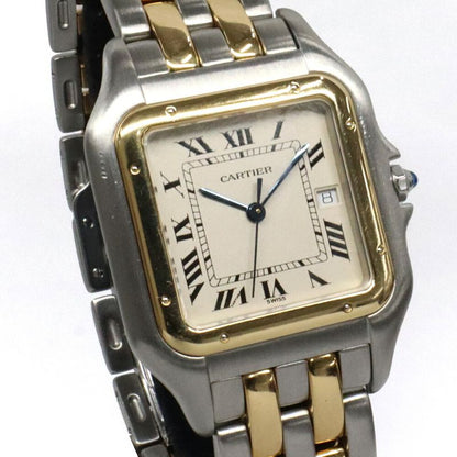 Cartier Panthere LM 2 Row SS YG Ivory Quartz Watch