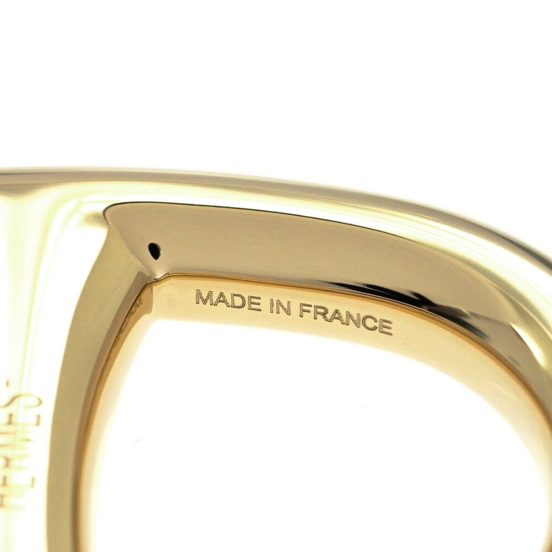 Hermes Scarf Ring Chaine D'ancre Permanent Brass Gold Color GD Necklace Style