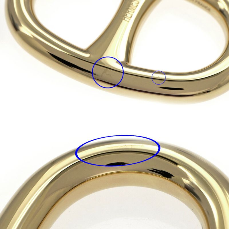 Hermes Scarf Ring Chaine D'ancre Permanent Brass Gold Color GD Necklace Style