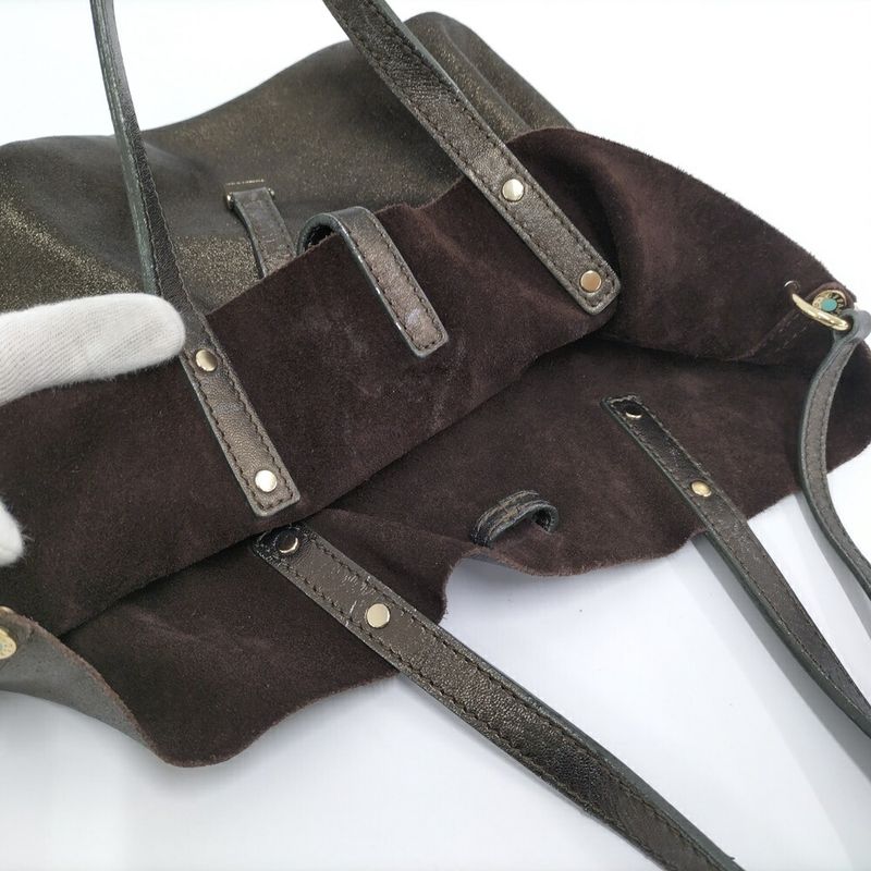 Tiffany & Co Reversible Tote Leather Brown