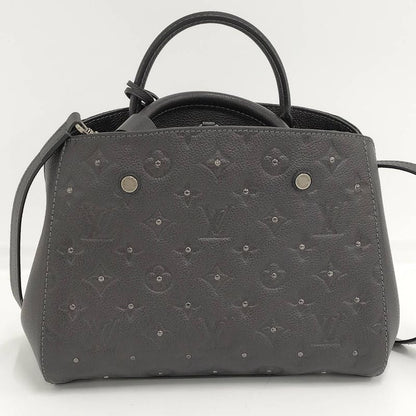 Louis Vuitton Montaigne BB 2-Way Bag Monogram Empreinte Studs Black