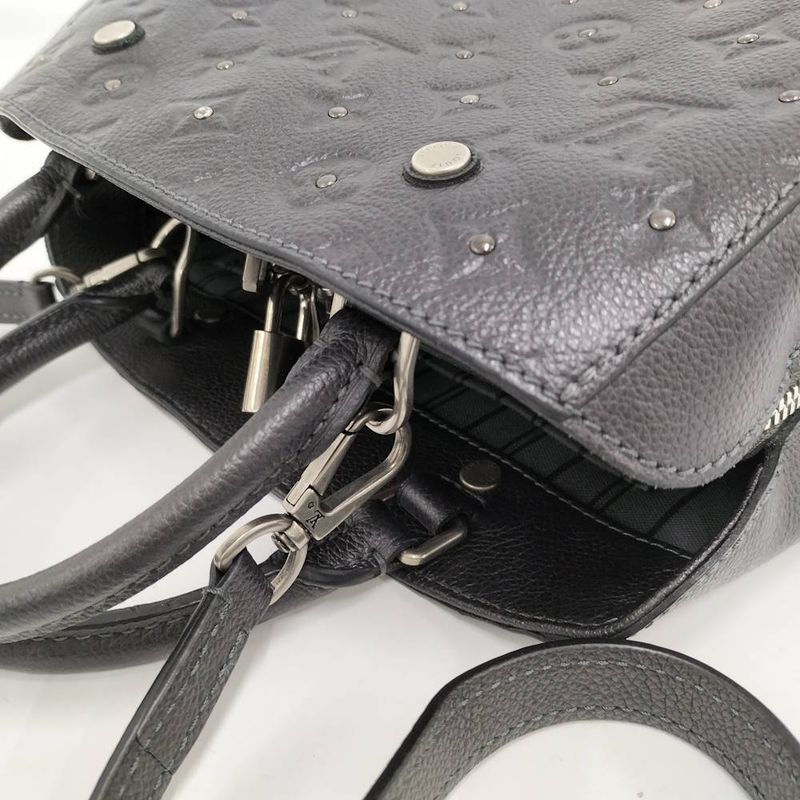 Louis Vuitton Montaigne BB 2-Way Bag Monogram Empreinte Studs Black