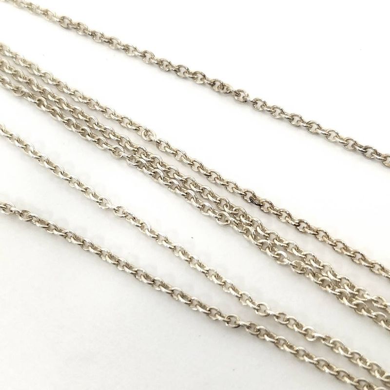 Tiffany & Co Necklace Double Open Heart Elsa Peretti 750 Gold Silver