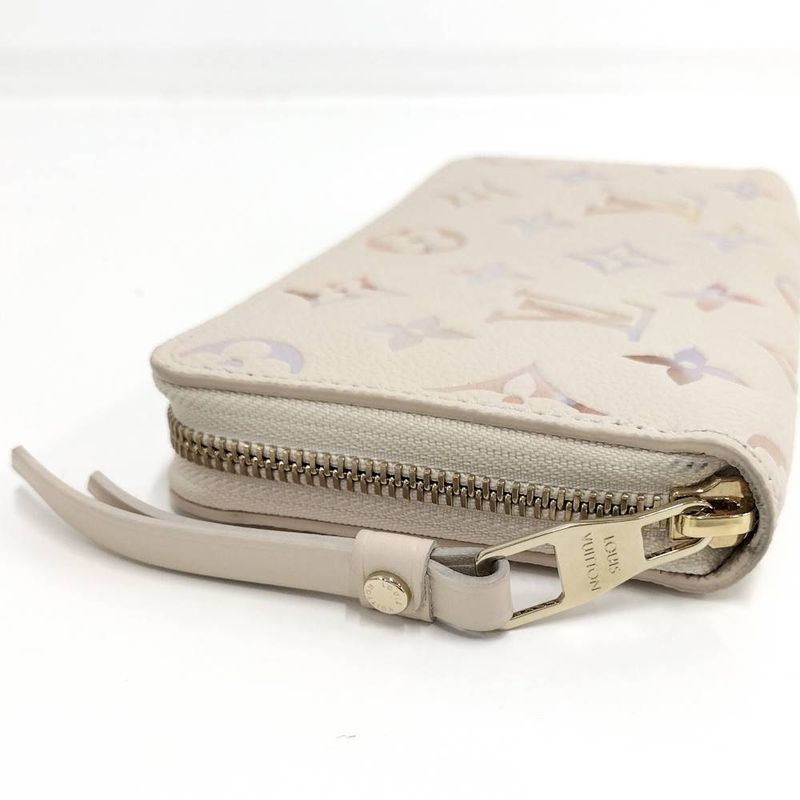 Louis Vuitton Zippy Wallet Zip Around Monogram Empreinte Dream Beige