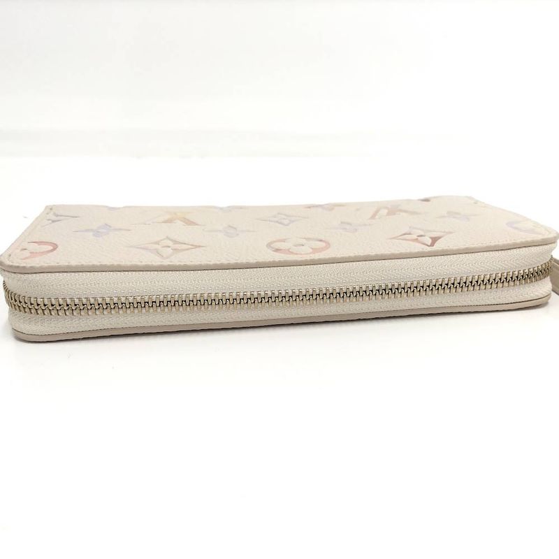 Louis Vuitton Zippy Wallet Zip Around Monogram Empreinte Dream Beige