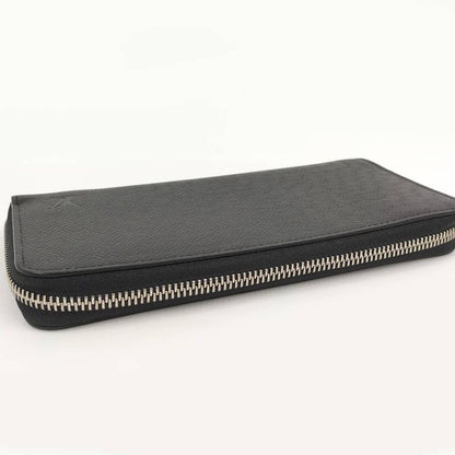 Louis Vuitton Zippy Wallet Horizontal Zip Around Taiga Noir Black