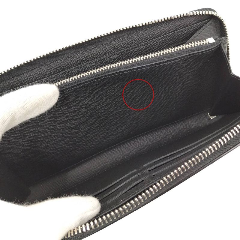 Louis Vuitton Zippy Wallet Horizontal Zip Around Taiga Noir Black