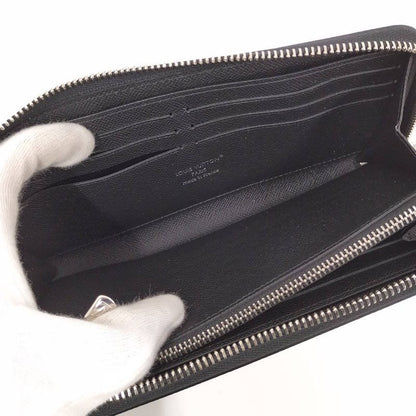 Louis Vuitton Zippy Wallet Horizontal Zip Around Taiga Noir Black