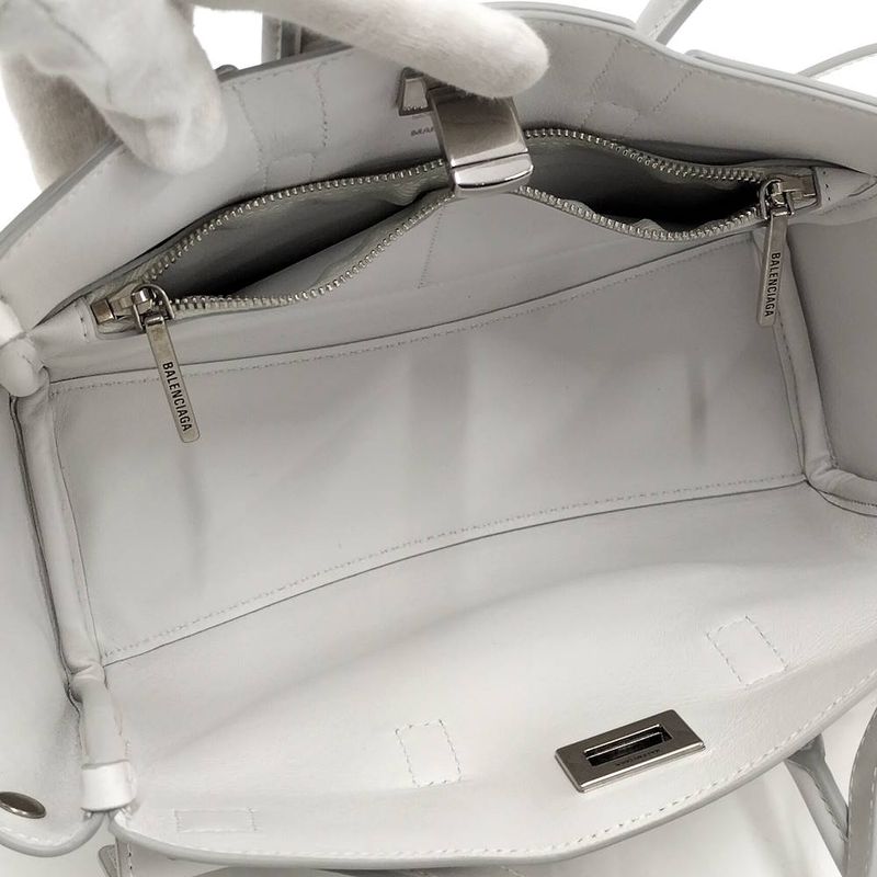Balenciaga Mini Carryall 2-Way Bag Leather Light Blue