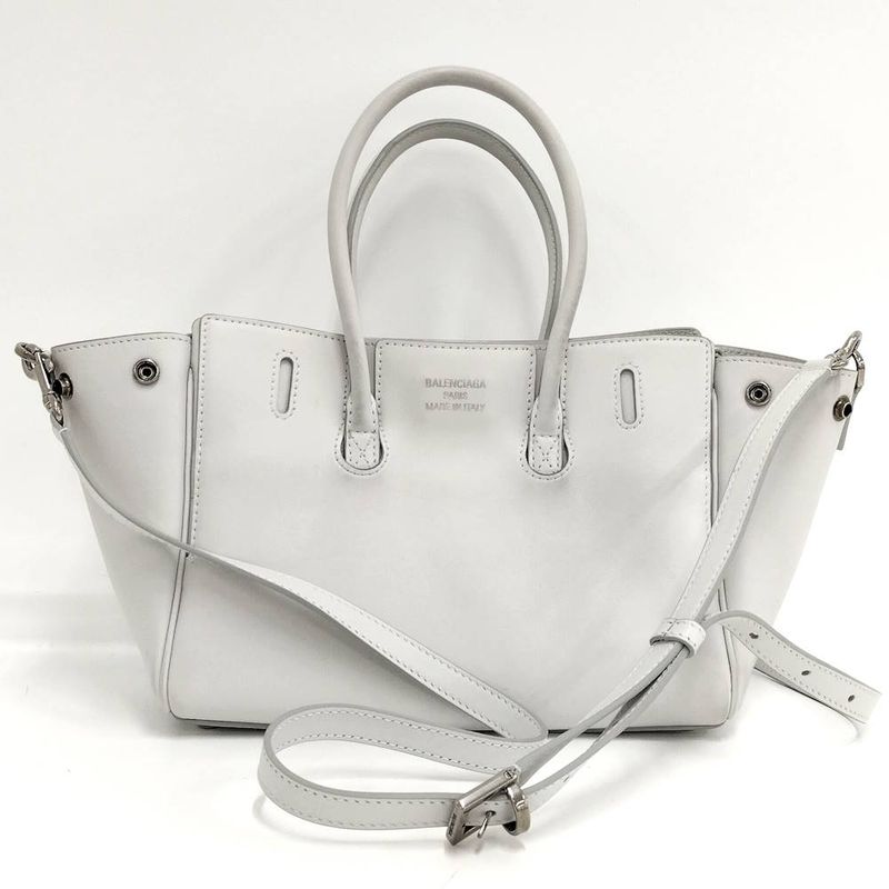 Balenciaga Mini Carryall 2-Way Bag Leather Light Blue