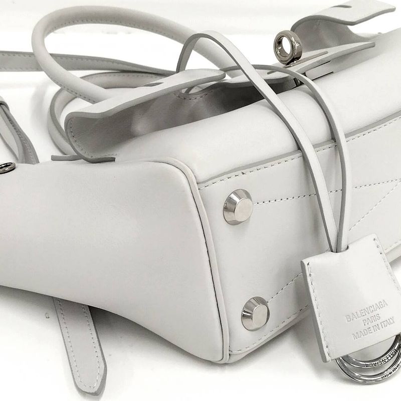 Balenciaga Mini Carryall 2-Way Bag Leather Light Blue