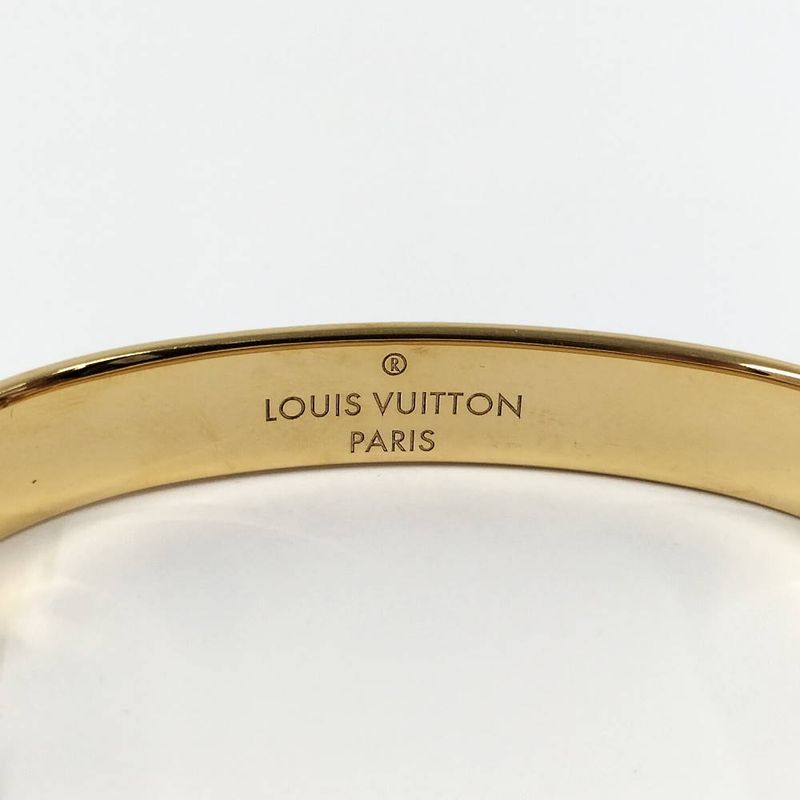 Louis Vuitton Bangle Nanogram Plated Gold Bracelet