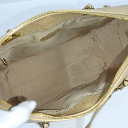 Chanel Chain Shoulder Bag Caviar Leather Beige