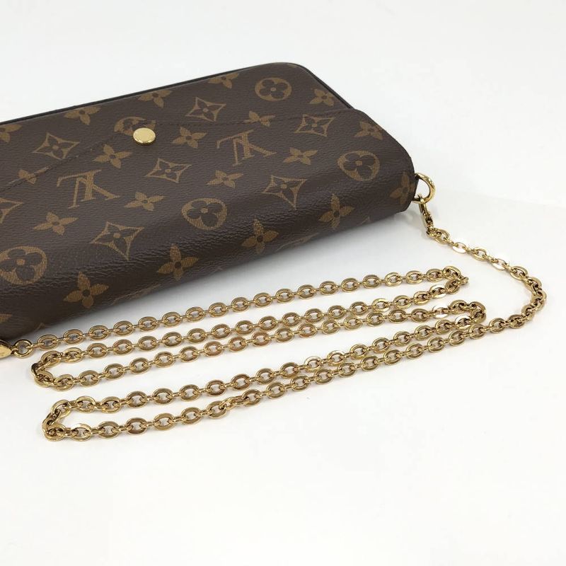 Louis Vuitton Pochette Felicie Chain Shoulder Bag Monogram