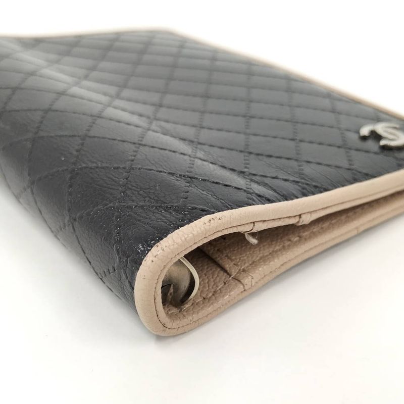 Chanel Notebook Cover Leather Black Agenda