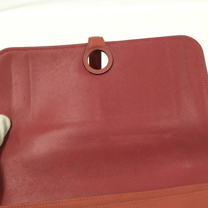 Hermes Dogon GM Bifold Wallet Leather Red