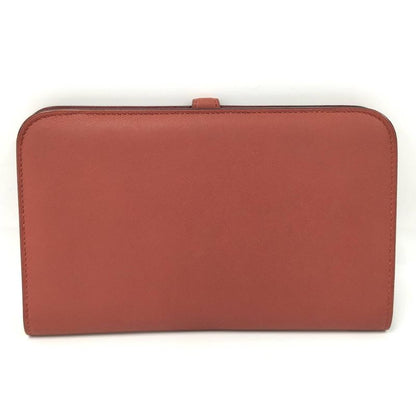 Hermes Dogon GM Bifold Wallet Leather Red