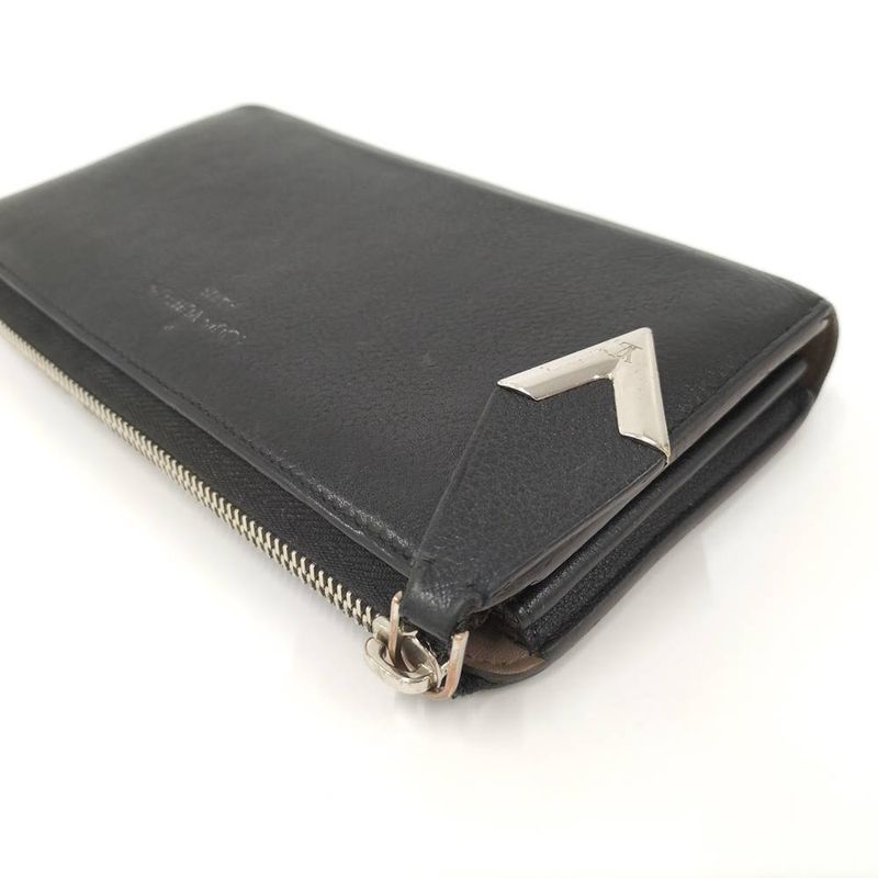 Louis Vuitton Zip Around Wallet Parnassea Portefeuille Comet Leather Noir Black