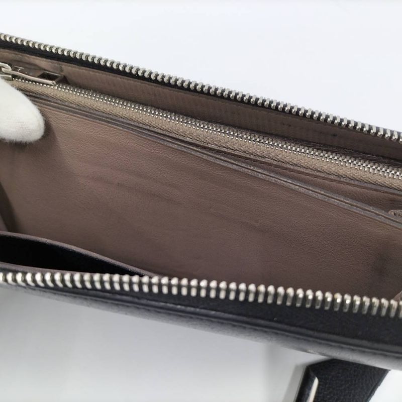 Louis Vuitton Zip Around Wallet Parnassea Portefeuille Comet Leather Noir Black