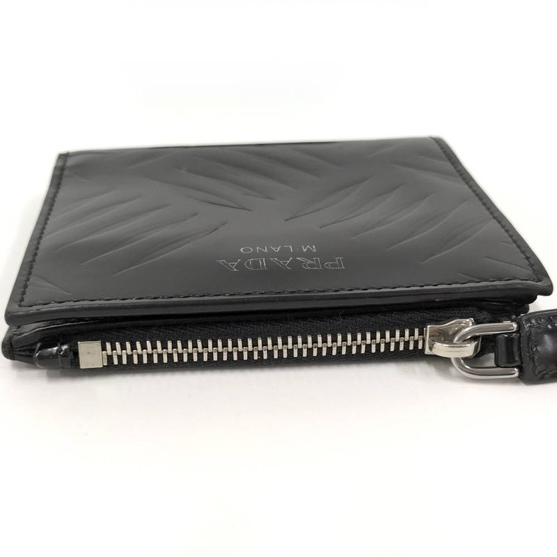 Prada Bifold Wallet Leather Black