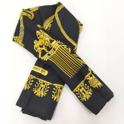 Hermes Carre 90 Scarf les Cavaliers D'or Golden Knight Silk