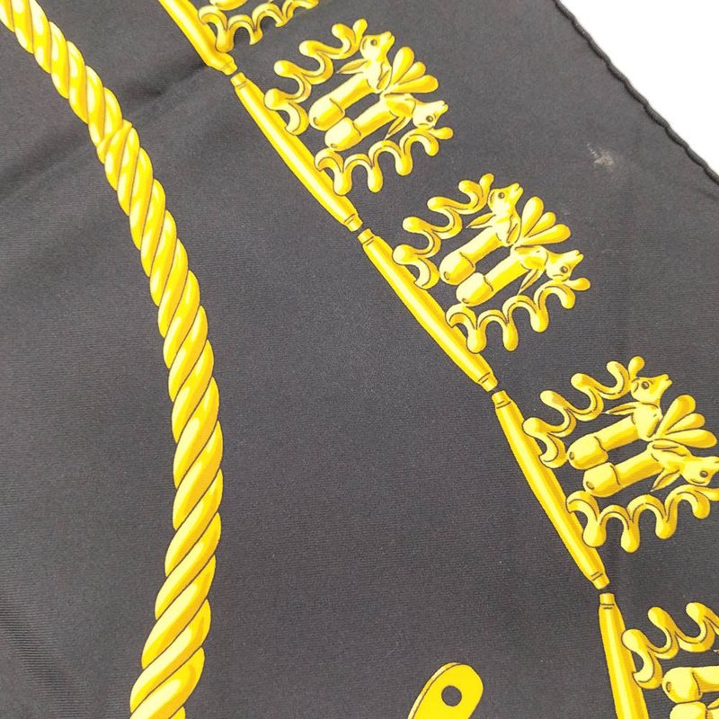 Hermes Carre 90 Scarf les Cavaliers D'or Golden Knight Silk