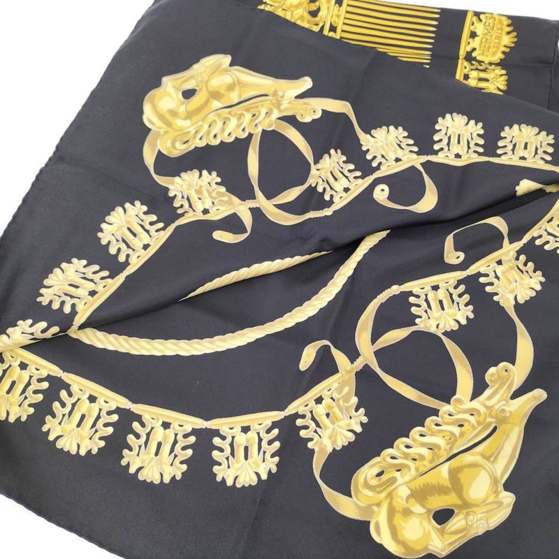 Hermes Carre 90 Scarf les Cavaliers D'or Golden Knight Silk