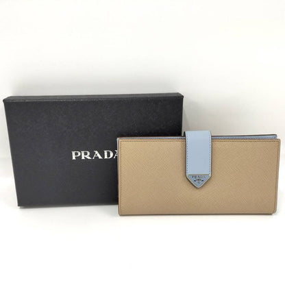 Prada Bifold Wallet Saffiano Leather Beige